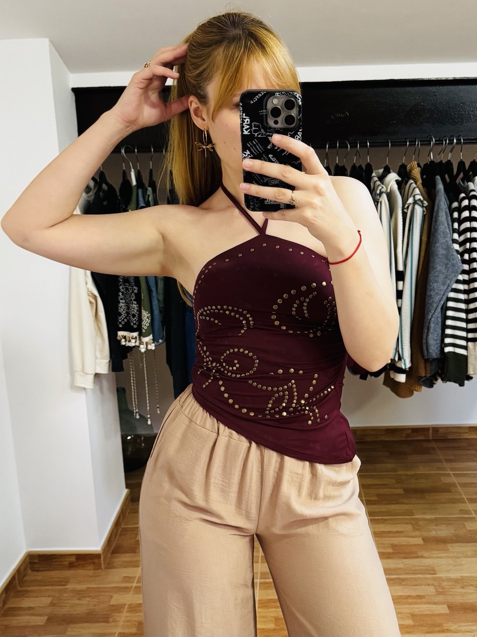 Top halter asimétrico (varios colores)