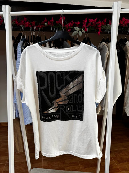 Camiseta blanca Rock