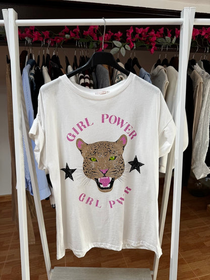 Girl Power White Short Sleeve T-Shirt