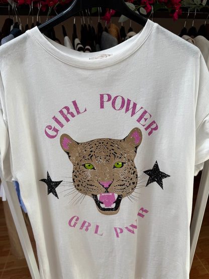 Girl Power White Short Sleeve T-Shirt